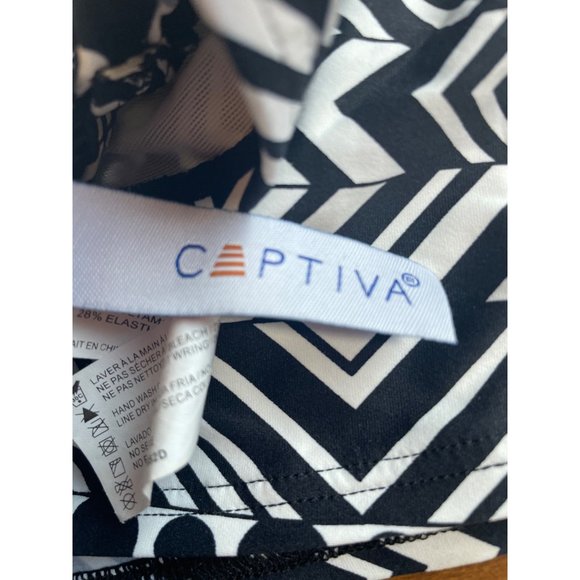 CAPTIVA + Bleu Rod Tankini Black And White Size 3XD - Picture 7 of 11